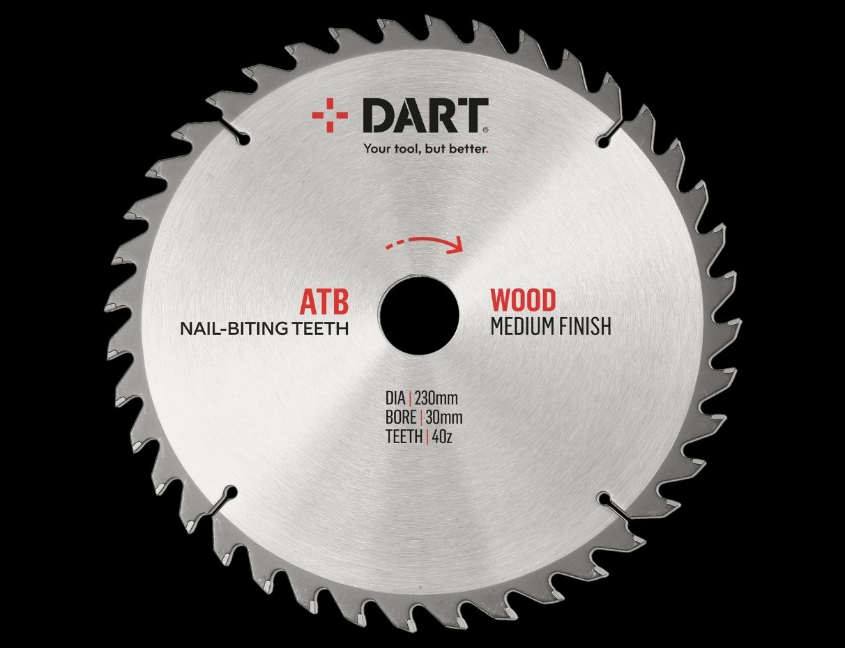 Dart 230mm silver SVR2303040 Tct wood cutting blade Brand New 