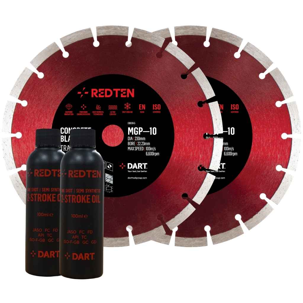 DART Red Ten MGP-10 300mm x 20B Twin Pack with oil