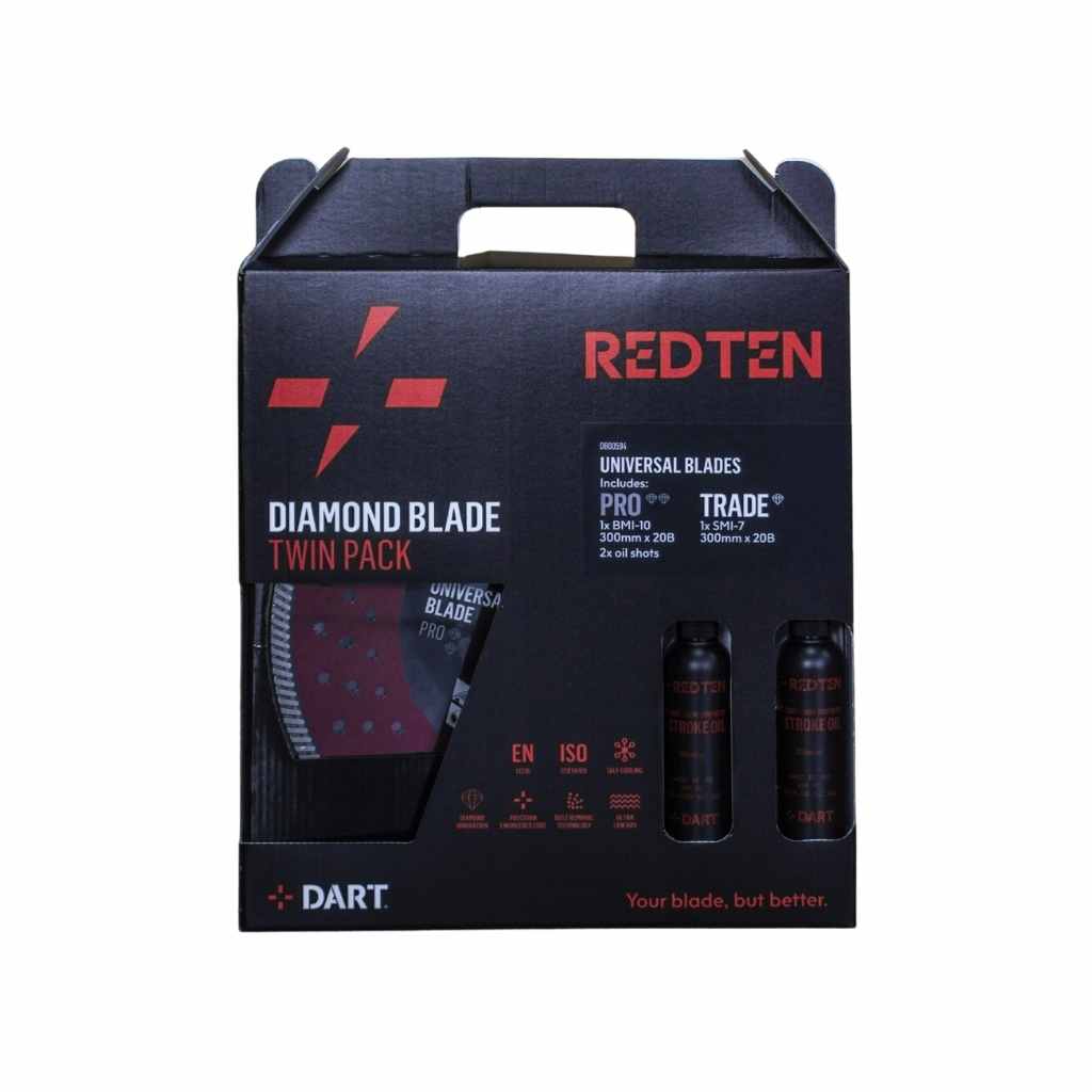 DART Red Ten BMI-10/SMI-7 Twin Pack 300 x 20mm with Oil
