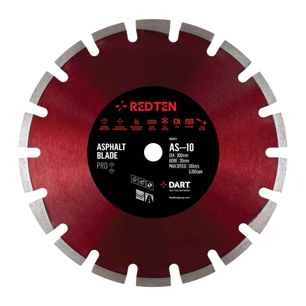 DART Red Ten PRO AS-10 Asphalt Dia Blade 300D x 20B