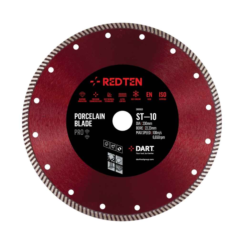 DART Red Ten PRO ST-10 Tile Diamond Blade 250Dmm x 22B (DCT)
