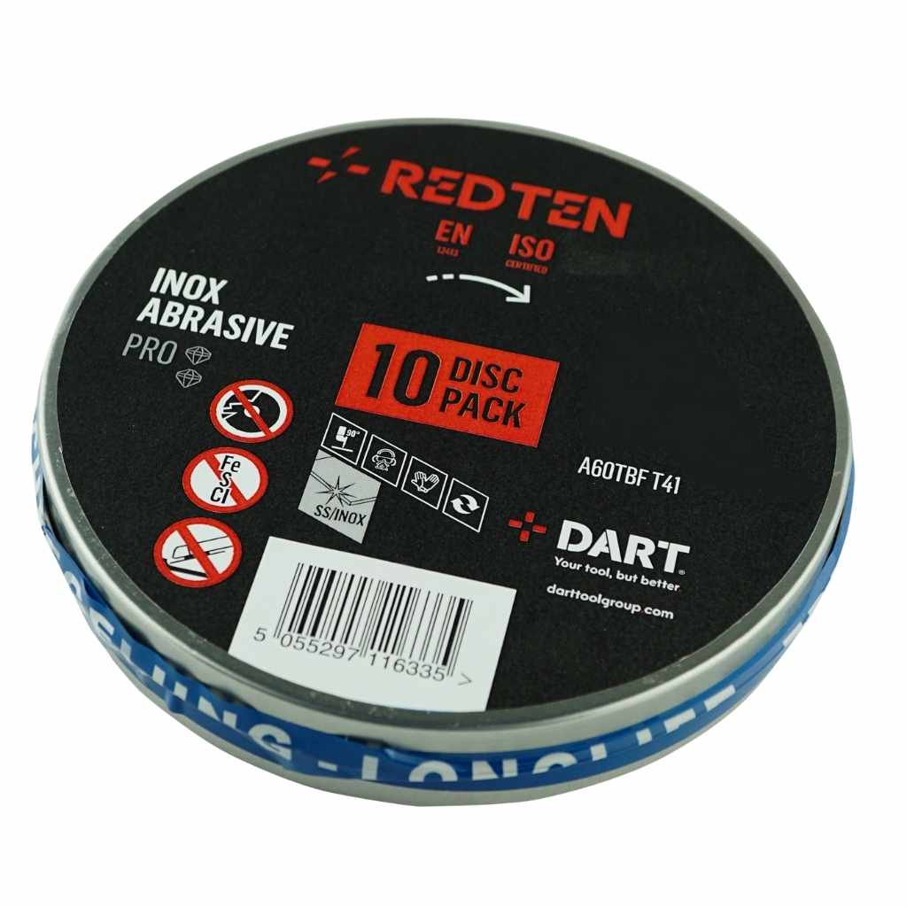 DART Red Ten SS/Inox 115mm Abrasive Disc - Pk 10
