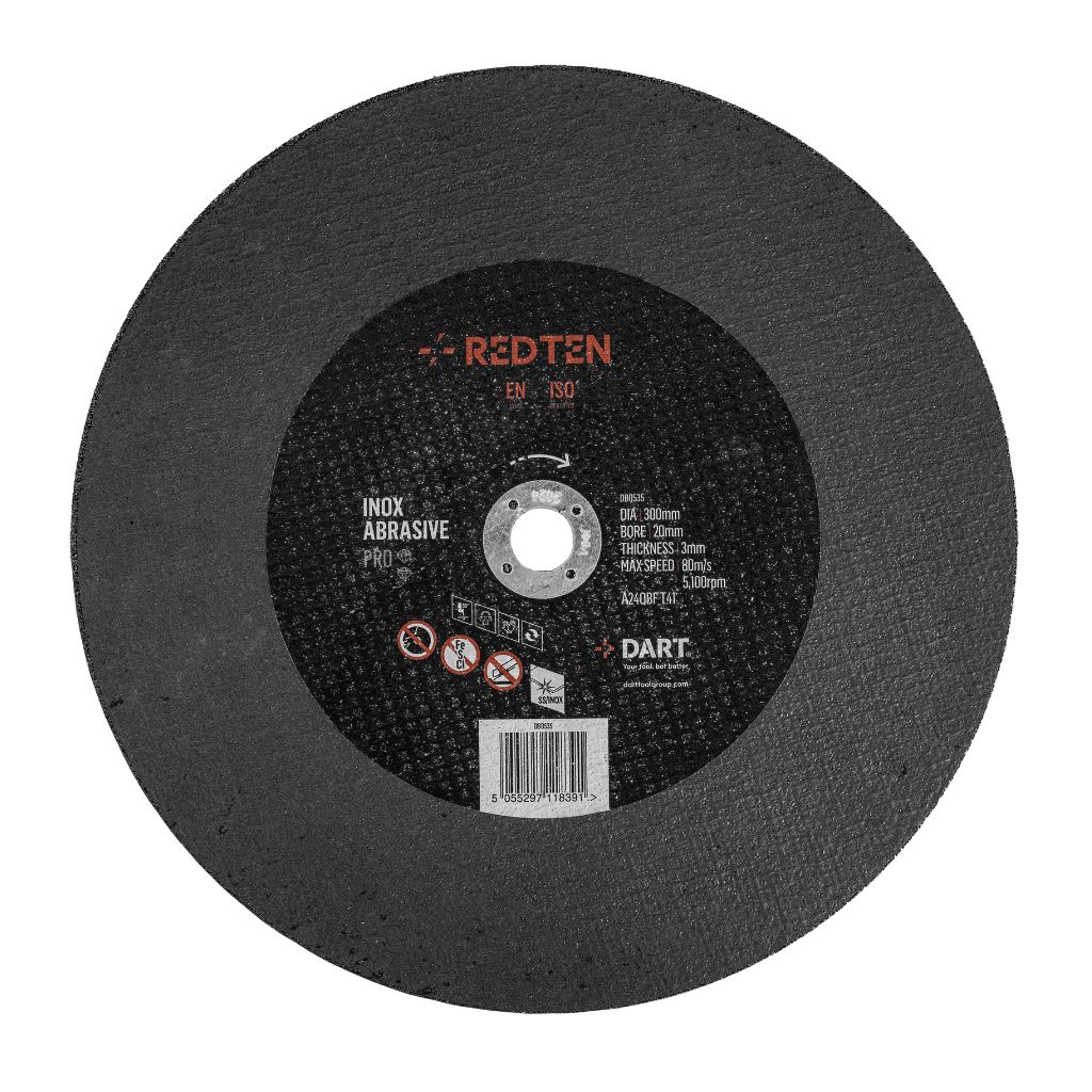 DART Red Ten SS/Inox 300x3x20mm Abrasive Disc 