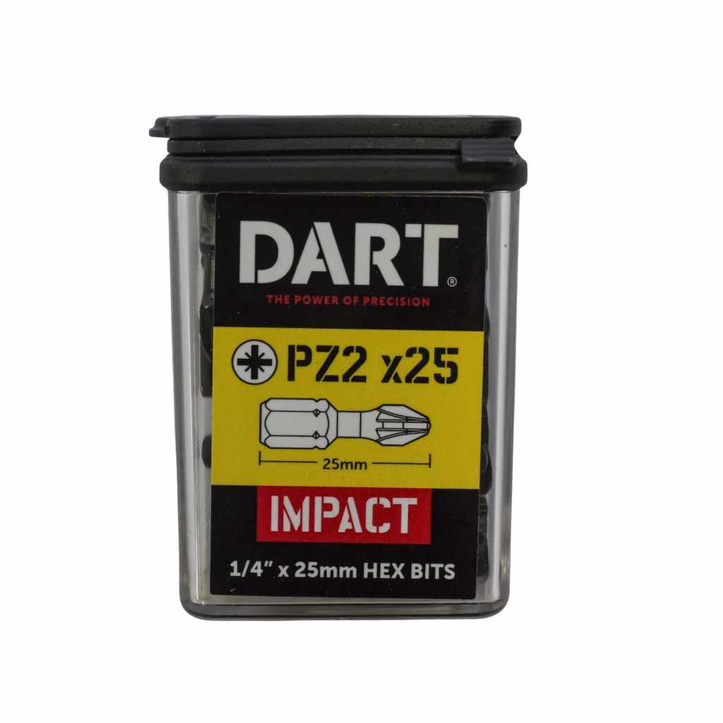 DART PZ2 25mm Impact Driver Bit - Pack 25 
