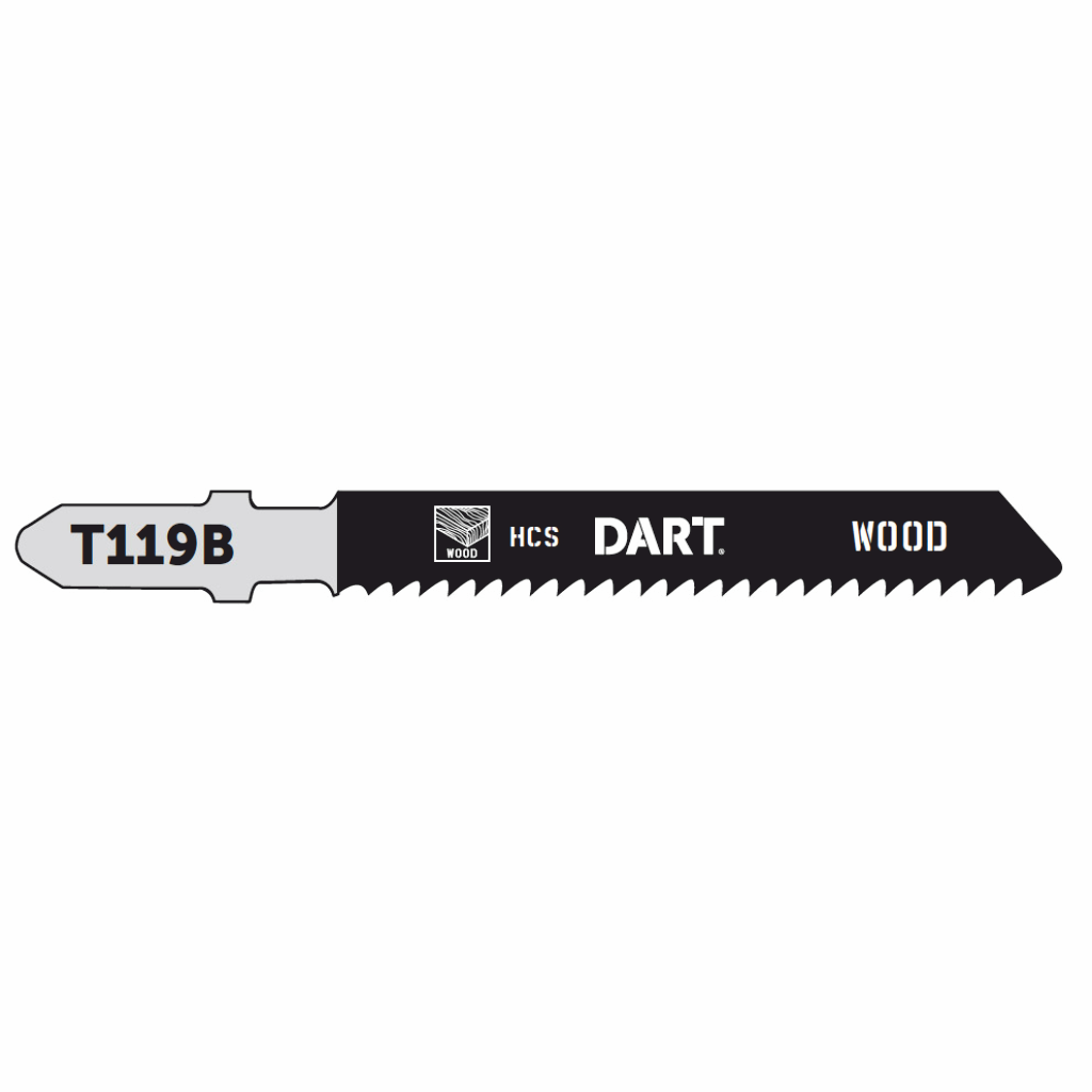 DART T119B Wood Cutting Jigsaw Blade - Pk 5
