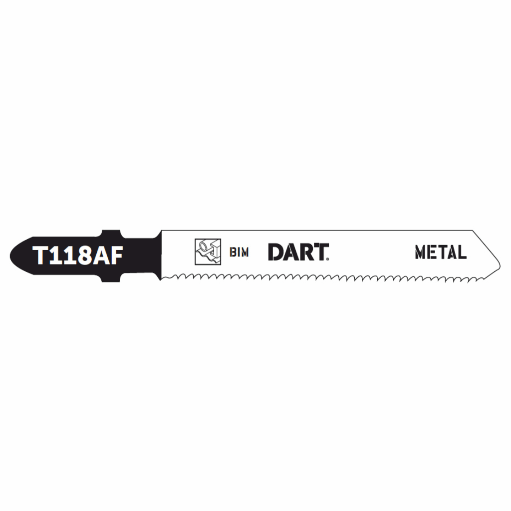 DART T118AF Metal Cutting Jigsaw Blade - Pk 5