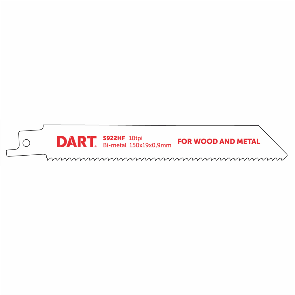 DART S922HF Metal Cutting Reciprocating Blade Pk 5