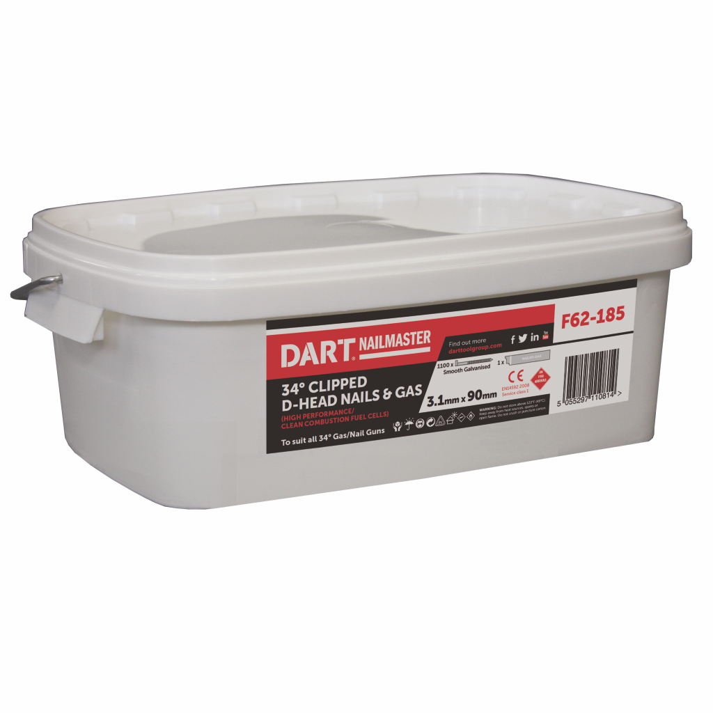 DART Handypack 64mm x 2.8mm Nail+Gas Bucket
