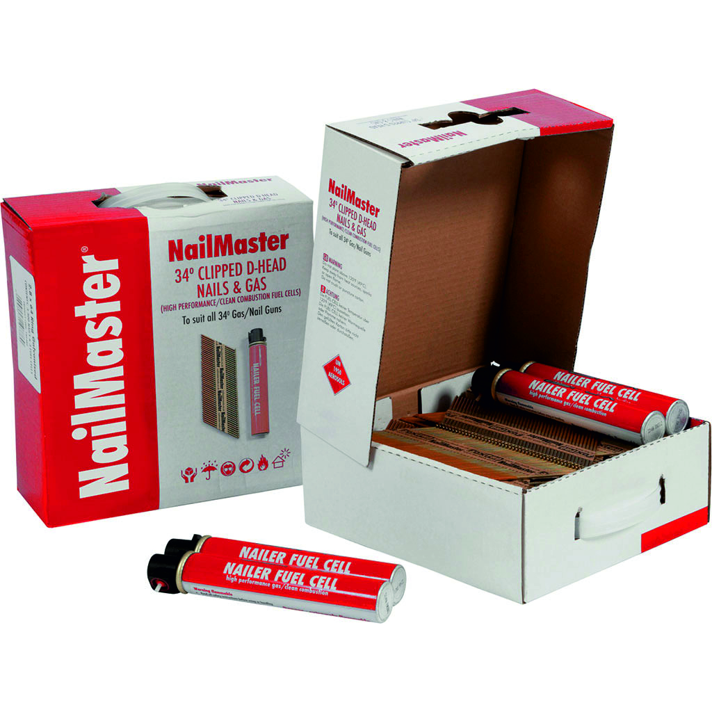 NailMaster 64mm x 2.8mm Ring Galv Nail & Gas Box