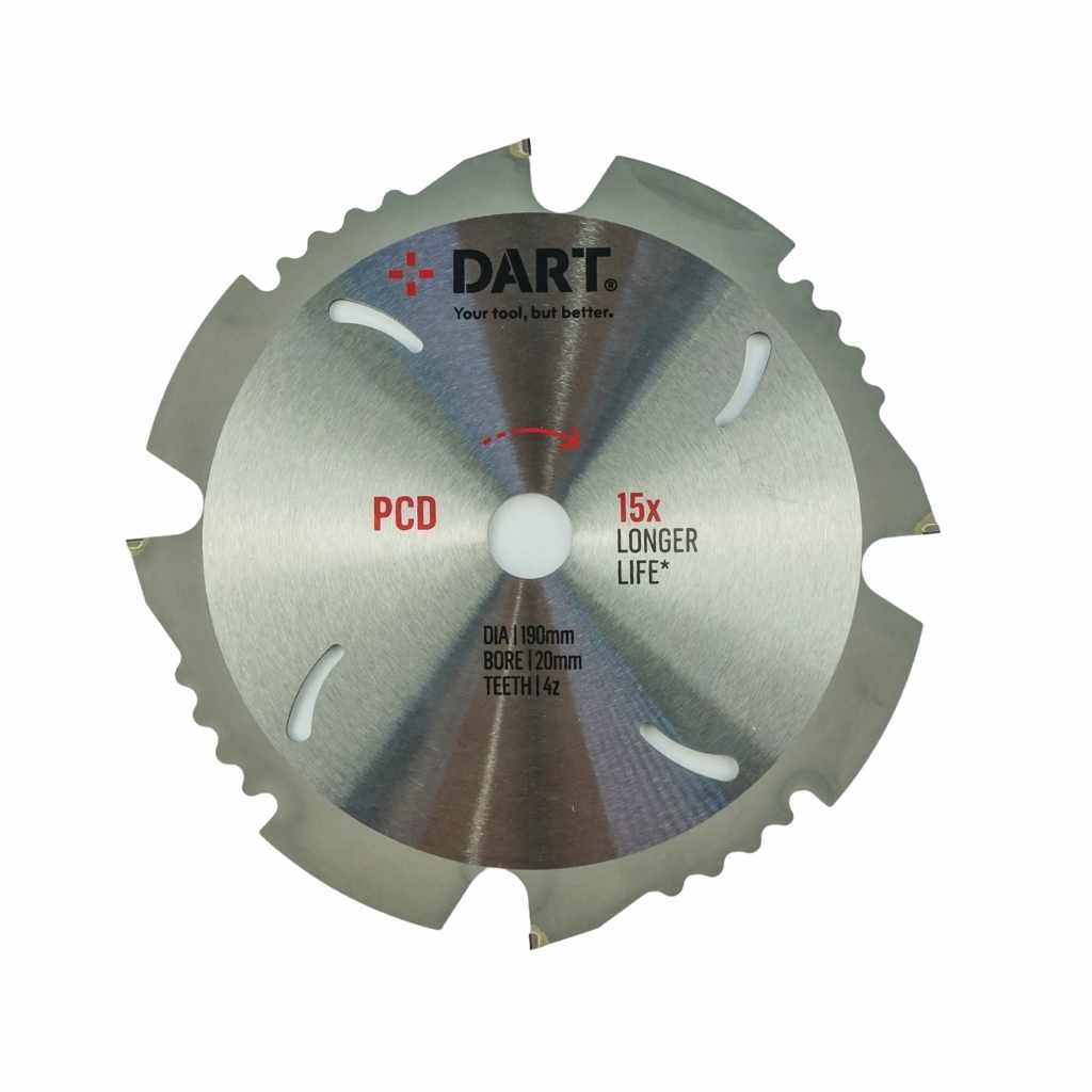 DART PCD Fibre Cement Saw Blade 165Dmm x 20B x 4Z 