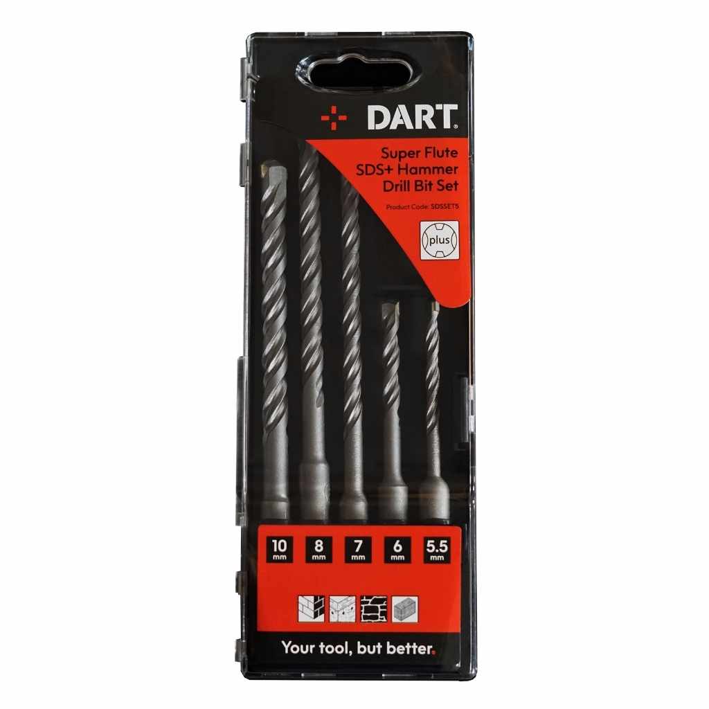 DART 5 Piece SDS+ Hammer Drill Bit Set  