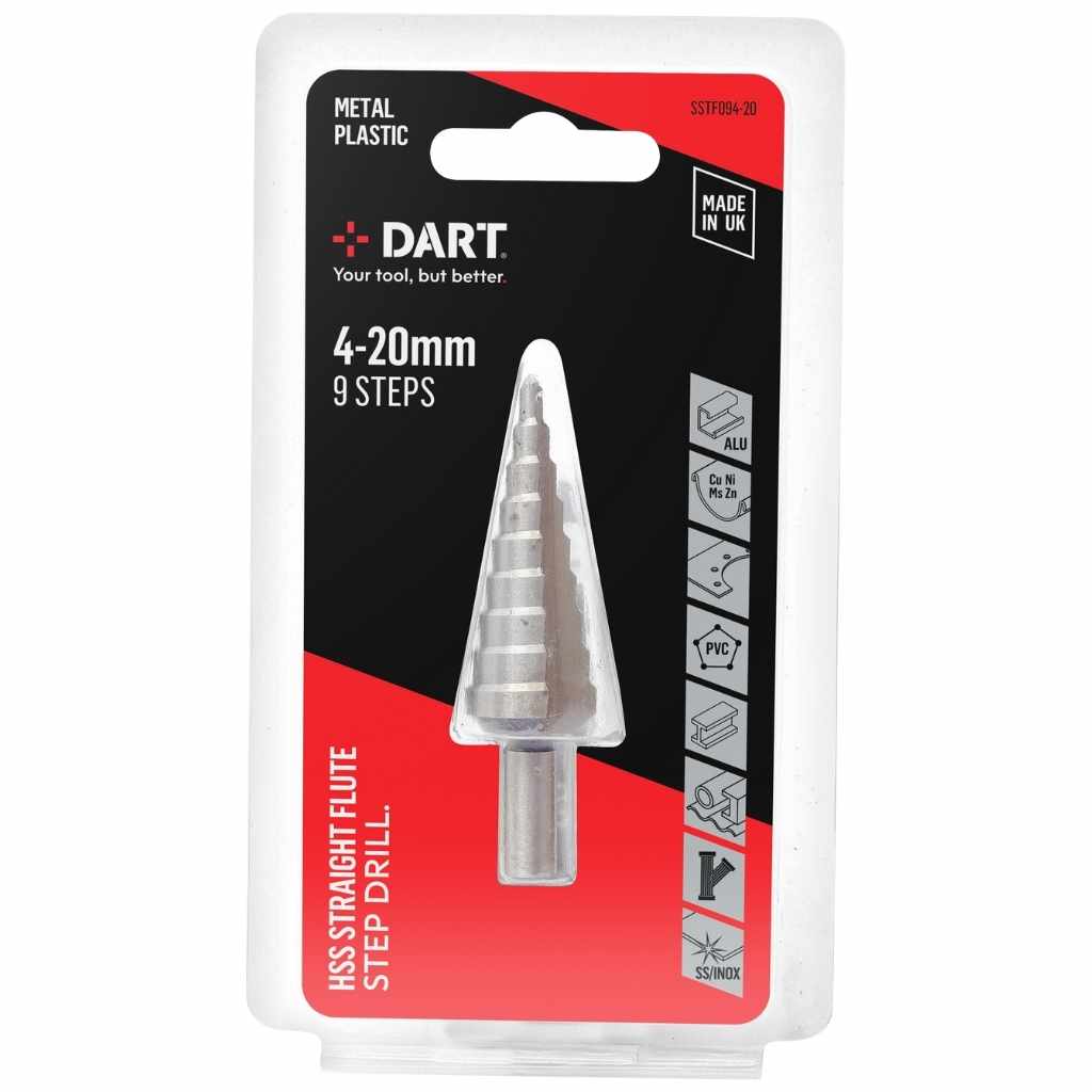DART 4-20mm Straight Flute Step Drill