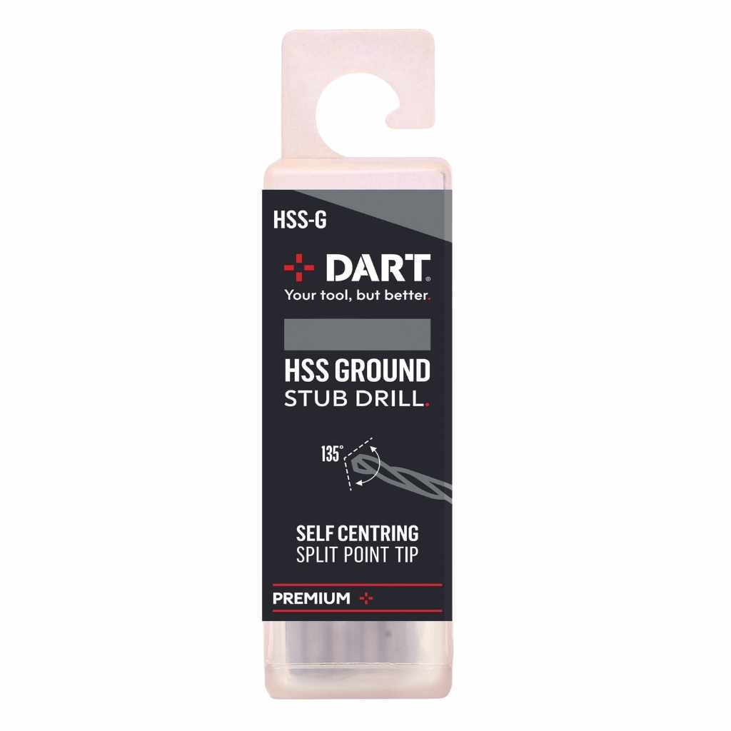 DART 3.2mm HSS Ground Stub Drill - Pk 10