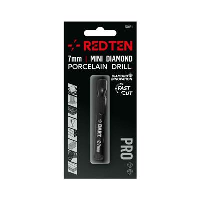 Red Ten PRO  7mm Diamond Porcelain Drill Pk 1