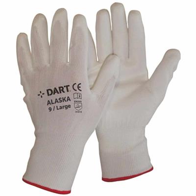 DART White PU Glove Size XL (10)