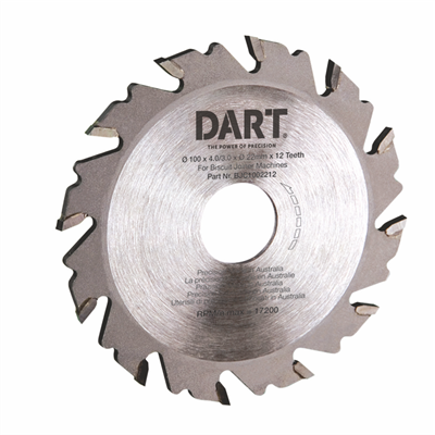 DART Biscuit Cutting Blade 102Dmm x 22.23B x 12Z