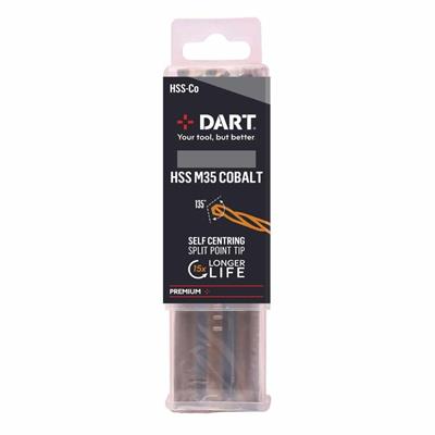 DART Premium 10.5mm HSS Cobalt Twist Drill Pk 5