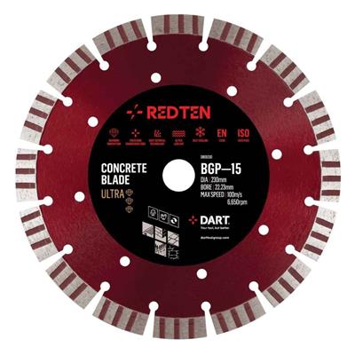 DART Red Ten ULTRA BGP-15 Diamond Blade 350Dmm x 20B