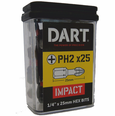 DART PH2 25mm Impact Driver Bit - Pack 25