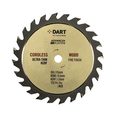 DART Gold ATB Thin Kerf Wood Saw Blade 115Dmm x 9.5B x 24Z